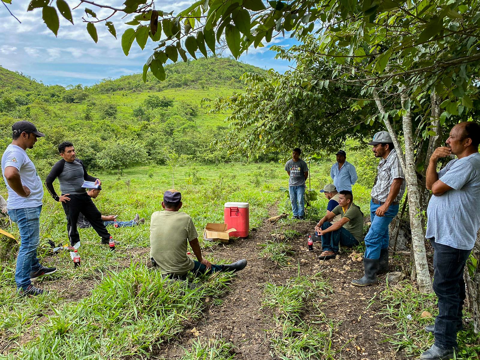 The second civilian linkup with San Jose Las Flores nearby the village of La Rejoya, Peten, Guatemala.