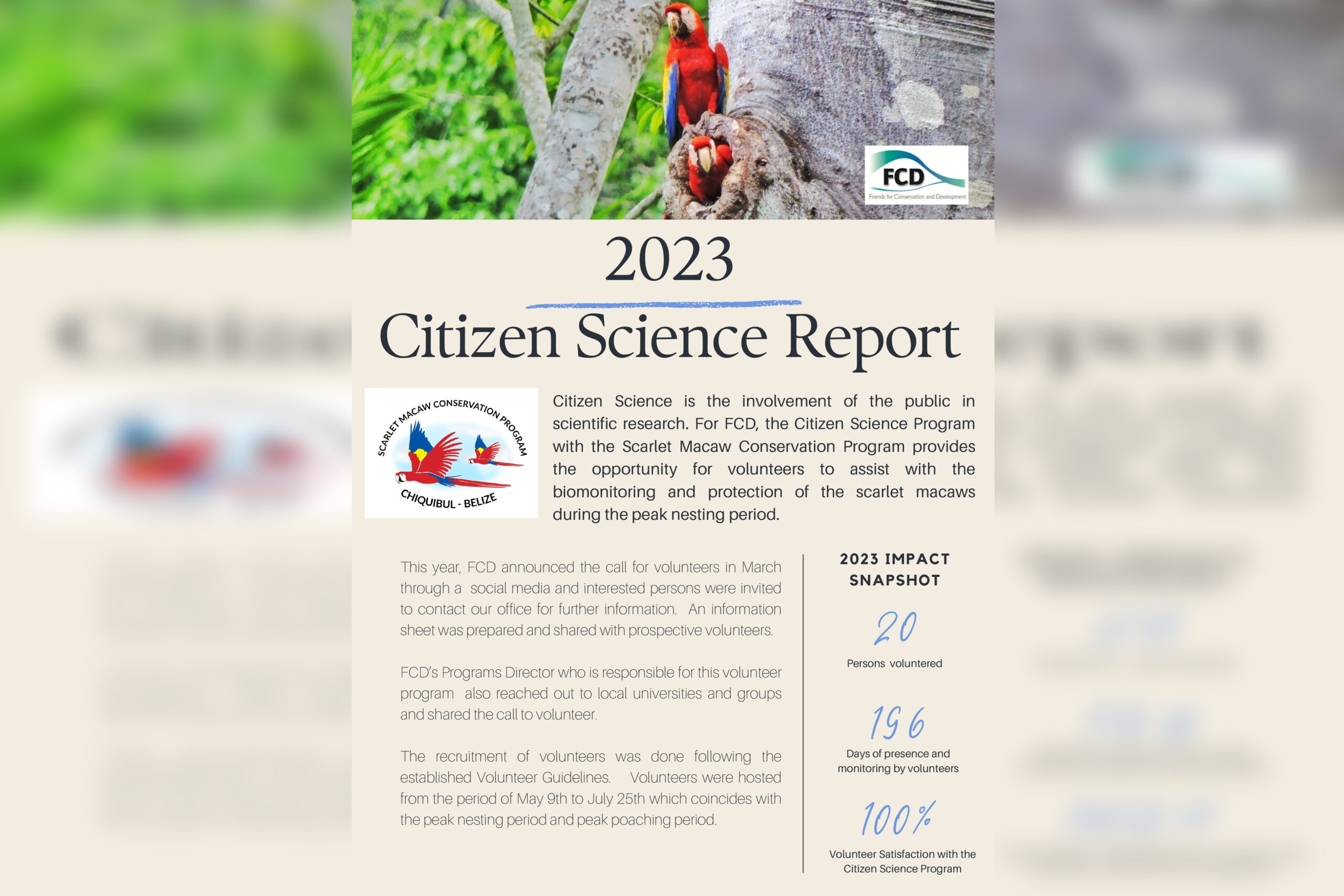 2023 Citizen Science Report