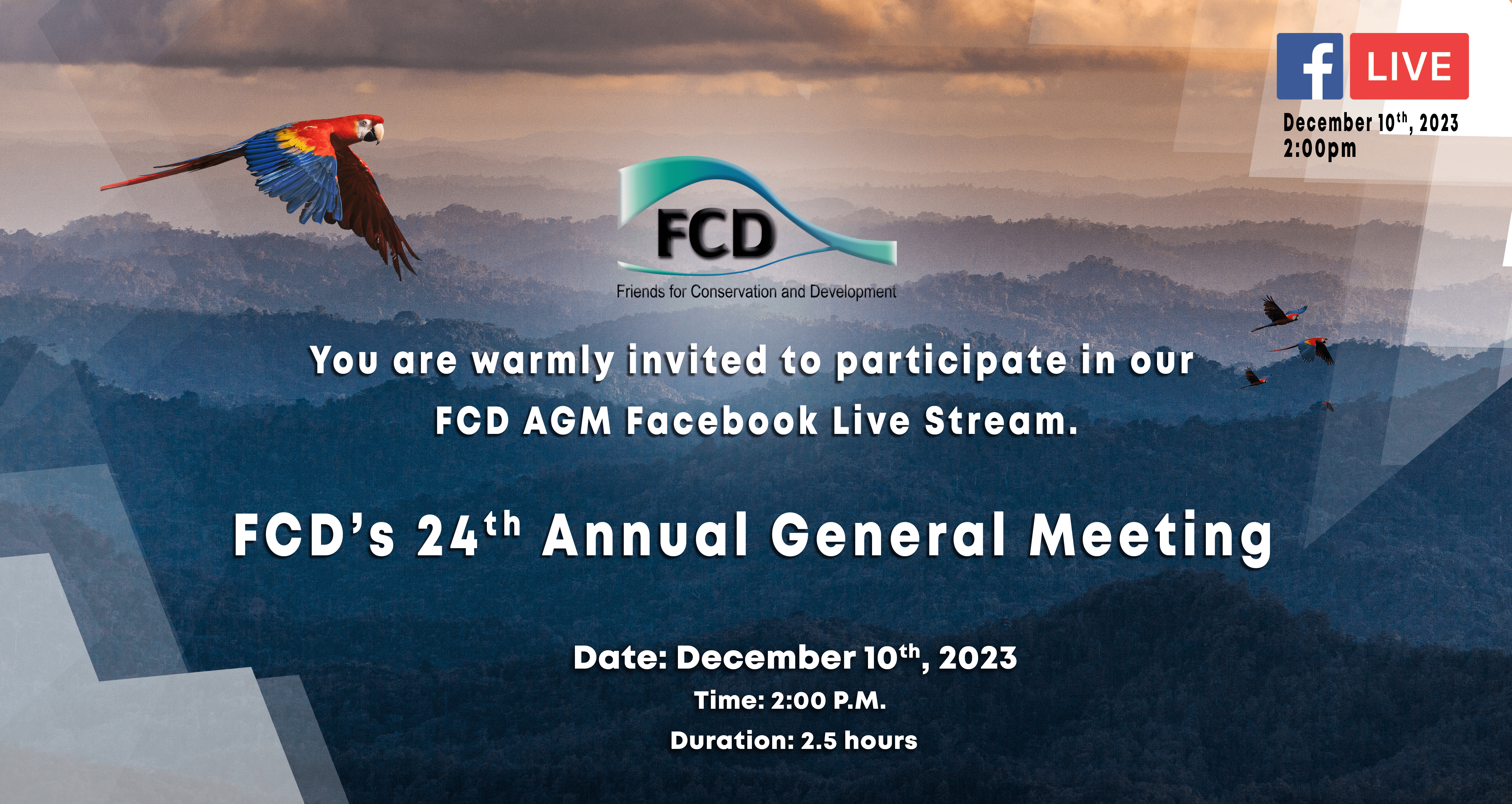 FCD’s 24th Annual General Meeting is set for December 10th, 2023.